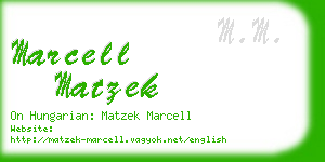 marcell matzek business card